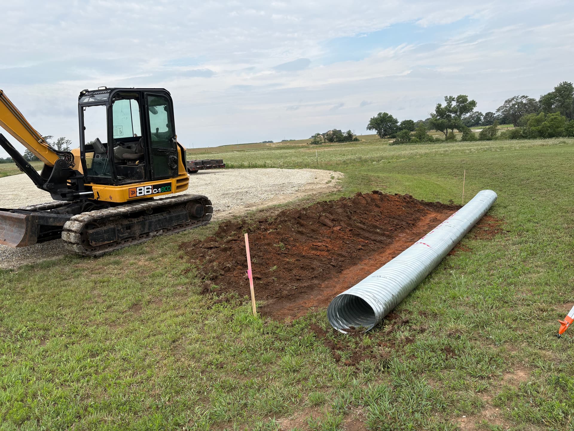 Culvert Install and Driveway Drainage Fix in Garden Plain KS image